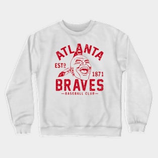 Red Old Style Atlanta Braves Crewneck Sweatshirt